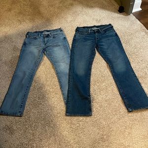 (2) pairs Abercrombie and Fitch bootcut jeans